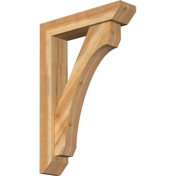 Ekena Millwork Legacy Slat Rough Sawn Bracket w/ Offset Brace, Western Red Cedar, 6"W x 26"D x 38"H BKT0604X26X38LEC06RWR - main